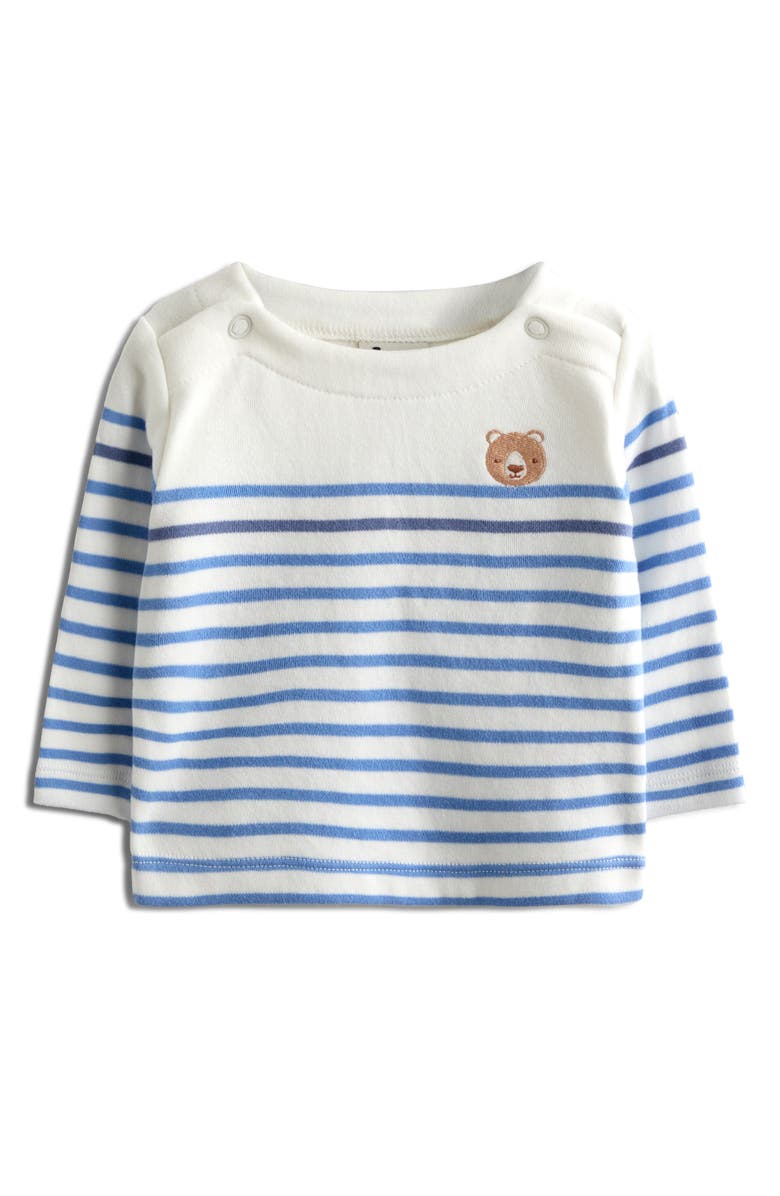 JOJO MAMAN BEBE Bear Stripe Top & Leggings Set, Main, color, Cream