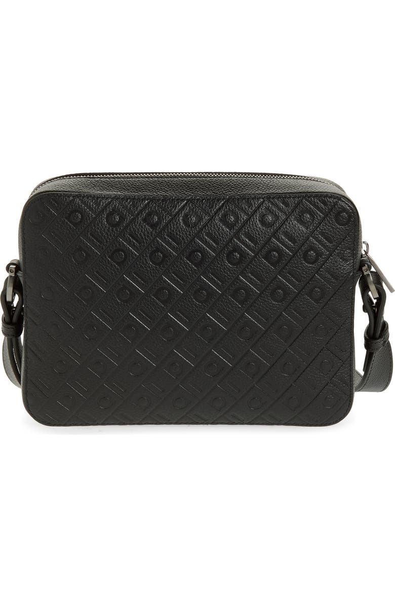 FERRAGAMO Embossed Gancini Shoulder Bag, Alternate, color, Nero