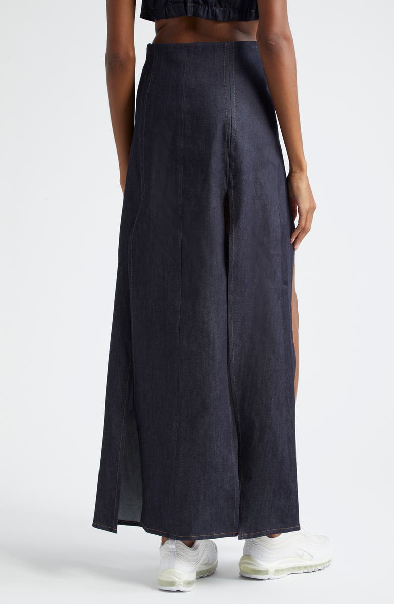 Sammy B Paneled Zip Front Denim Maxi Sirt, Alternate, color, 
