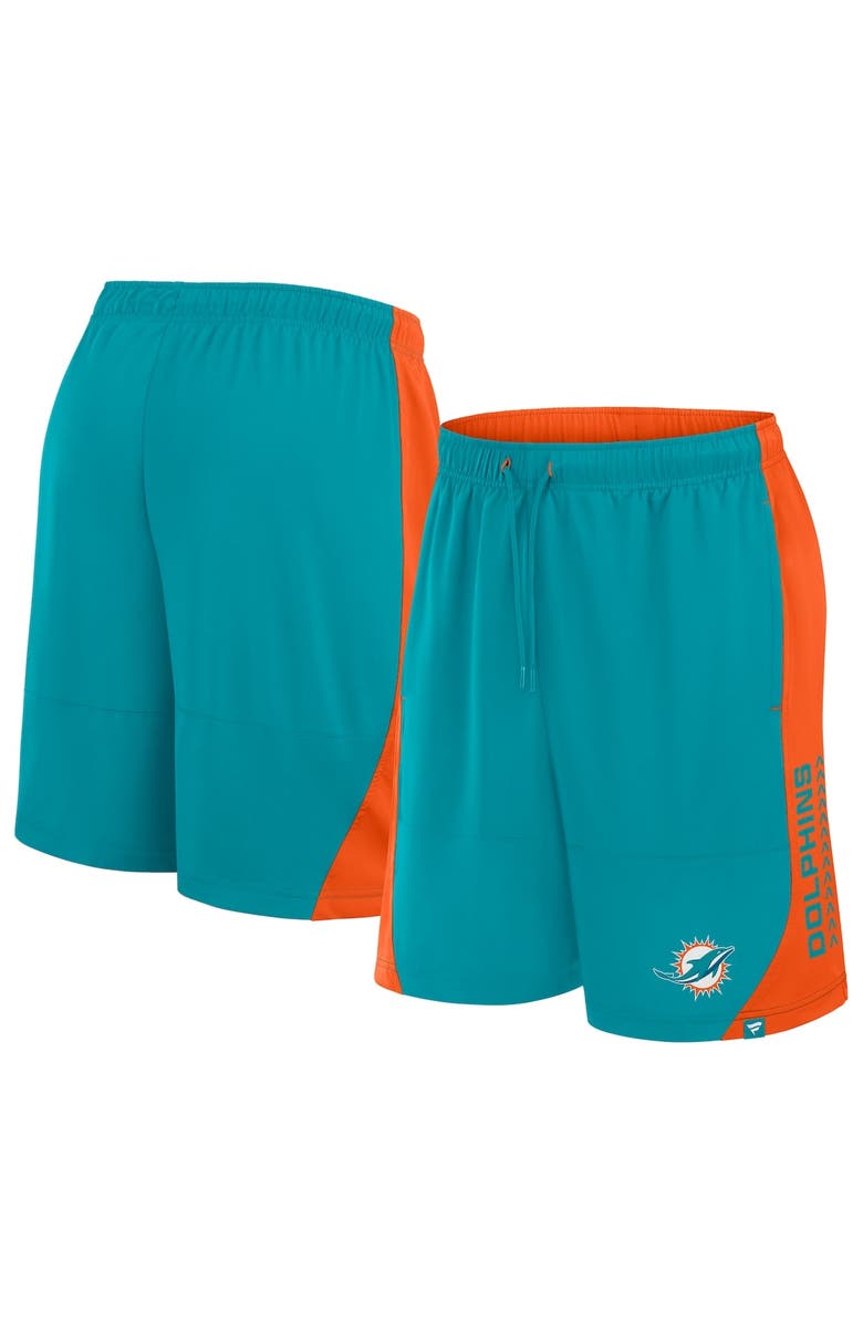 FANATICS Men's Fanatics Aqua Miami Dolphins No Defense Shorts, Main, color, Aqua