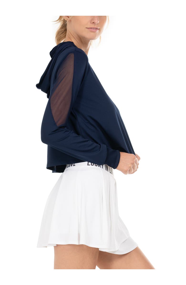 Lucky in Love Cindy Crop Hoodie, Alternate, color, Midnight