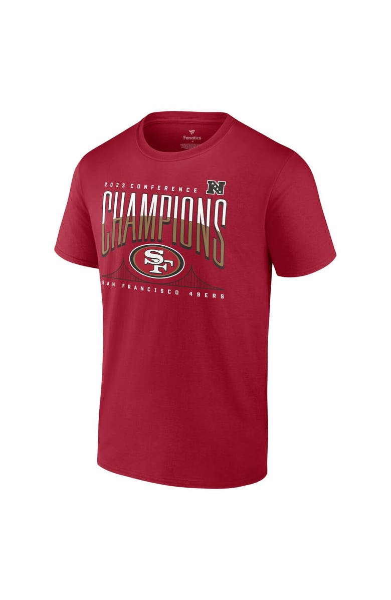 FANATICS Men's Fanatics Branded Scarlet San Francisco 49ers 2023 NFC Champions Hometown Not Done T-Shirt, Alternate, color, 