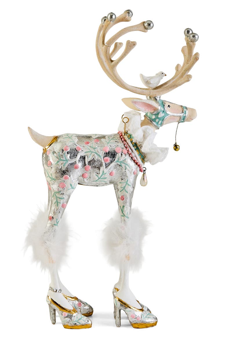 Patience Brewster Moonbeam Vixen Reindeer Decoration, Alternate, color, SILVER