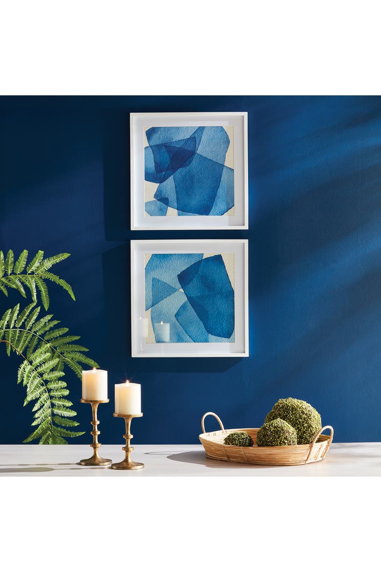 Abstract Watercolor Prints Set of 2, Alternate, color, Blue