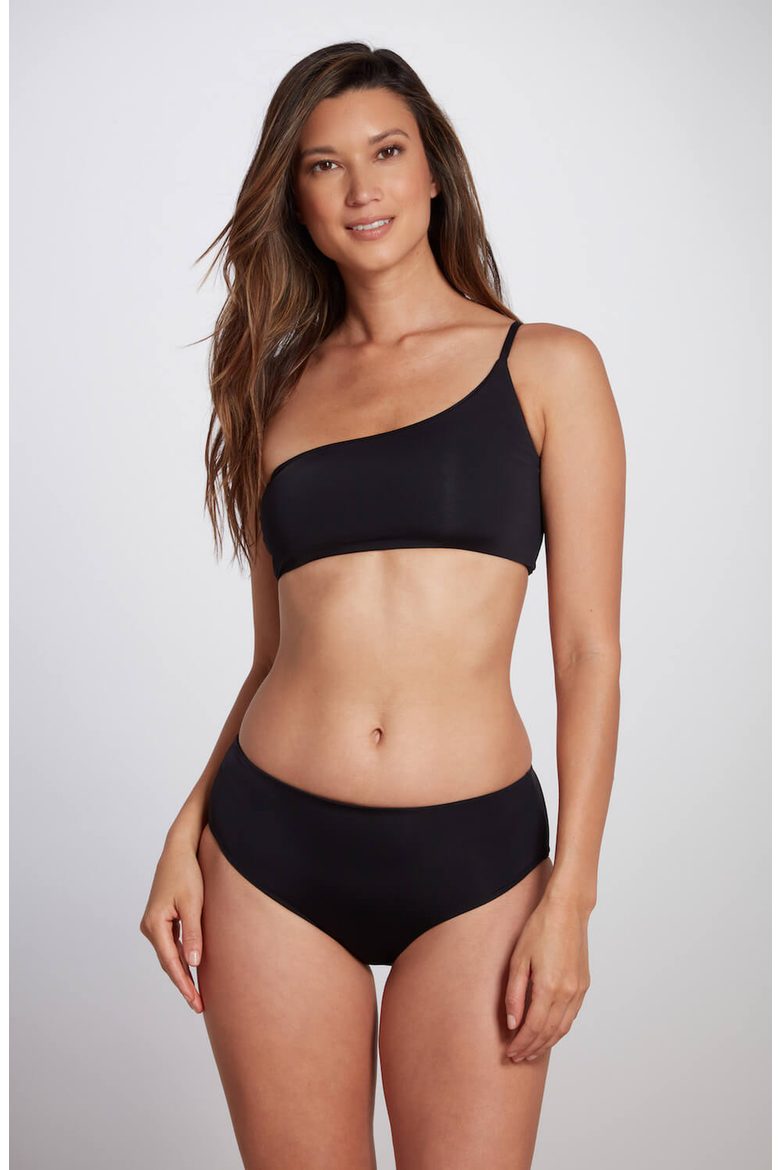 Mid-Rise Hipster Bikini Bottom, Alternate, color, Black