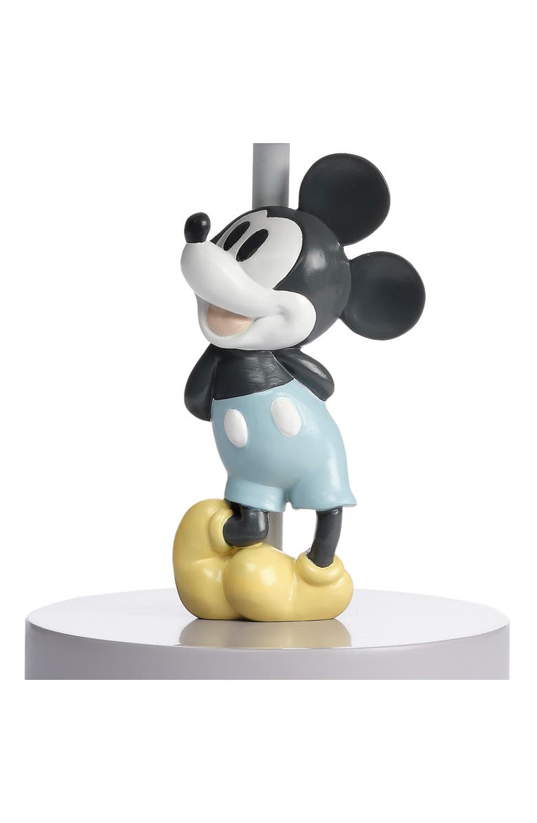Lambs & Ivy Disney Baby Moonlight Mickey Mouse Lamp with Shade & Bulb, Alternate, color, Gray