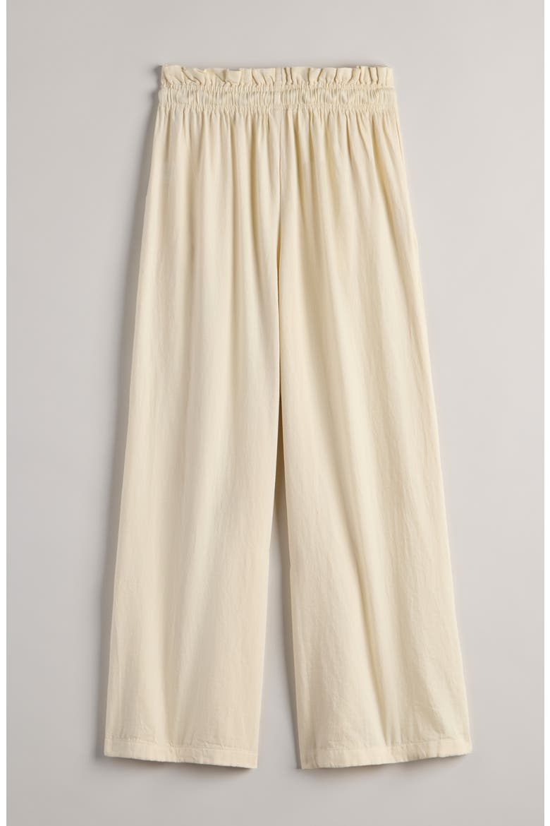 Kids' Wide Leg Paperbag Waist Cotton Pants, Alternate, color, IVORY PEARL