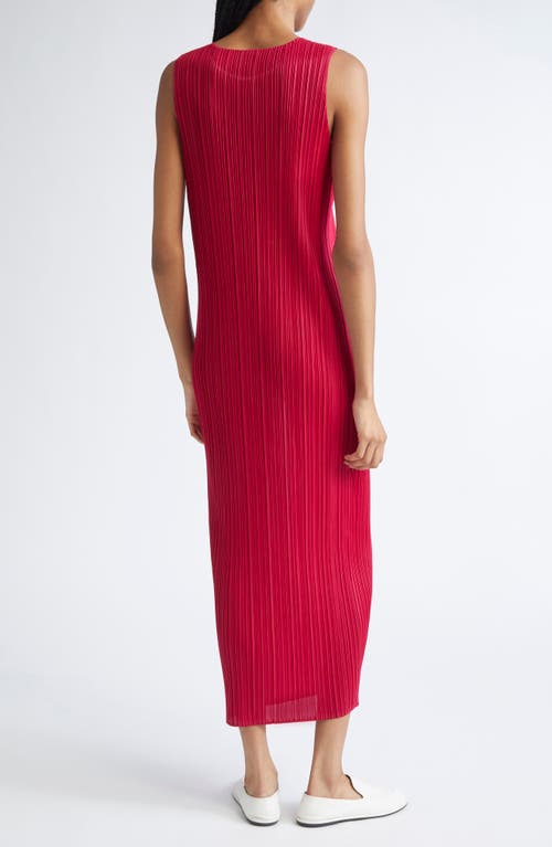 Issey Miyake Pink New Colorful Basics 4 Maxi Dress In Red
