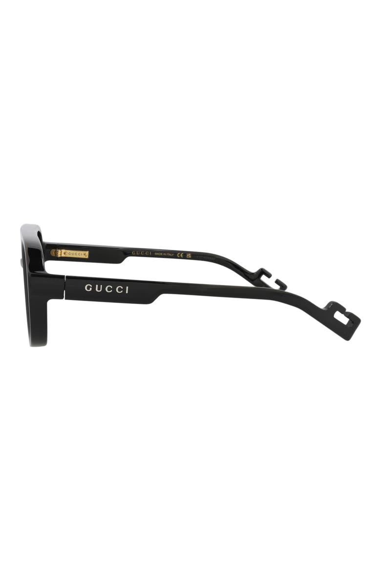 58mm Aviator Sunglasses, Alternate, color, BLACK BLACK SILVER