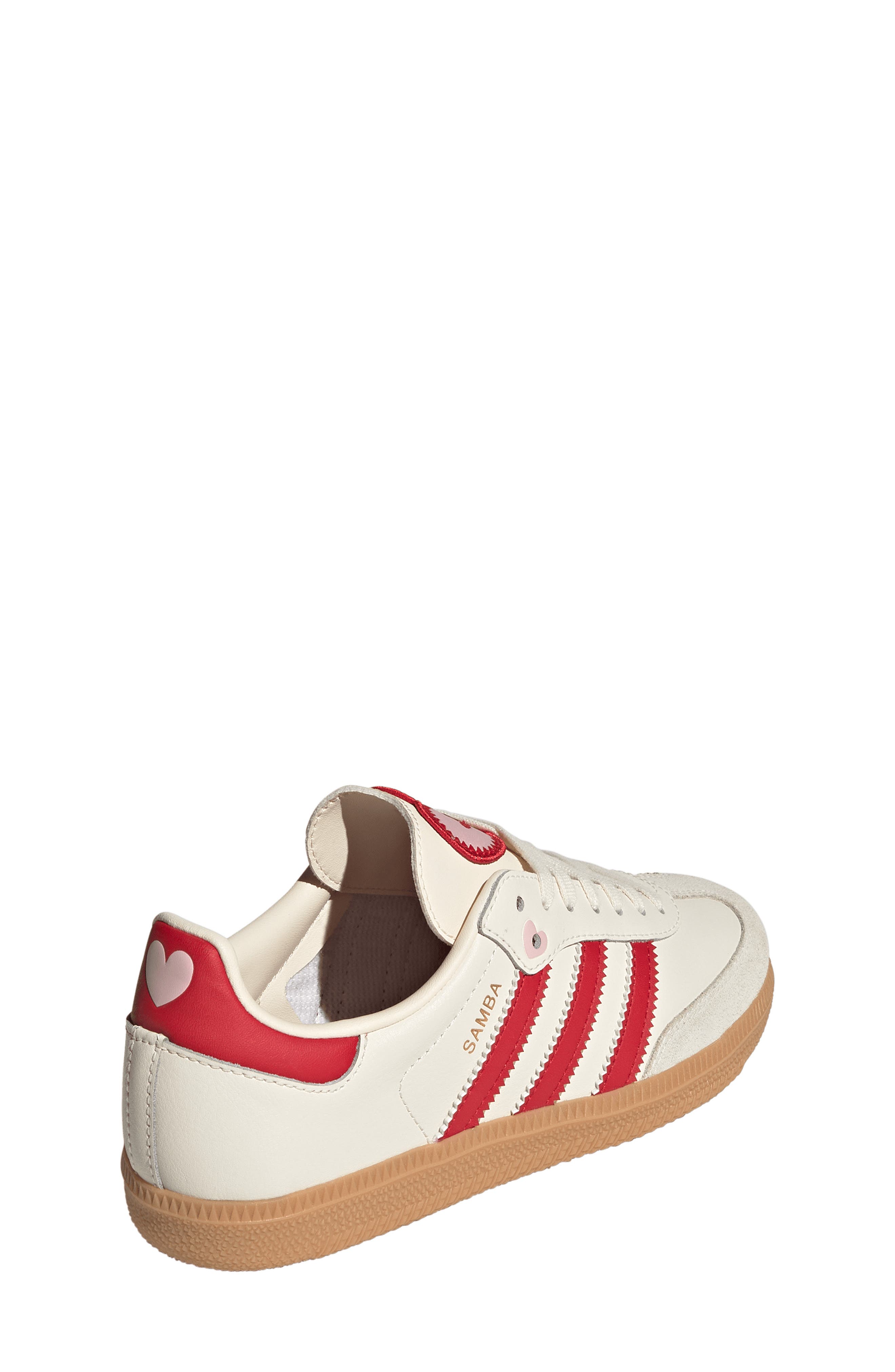 Kids' Samba Sneaker, Alternate, color, CREAM/ SCARLET/ GUM