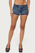 EDIKTED True Low Rise Denim Shorts