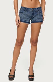 EDIKTED True Low Rise Denim Shorts