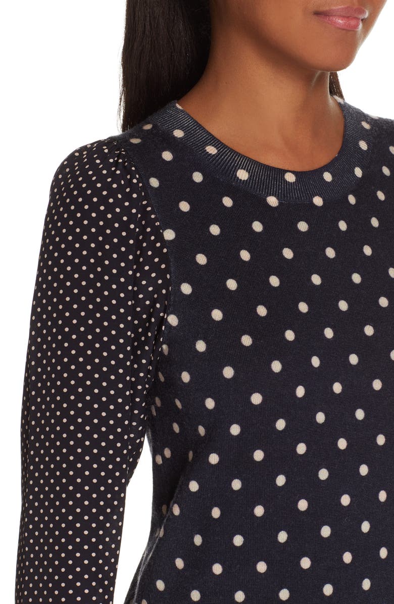 Rebecca Taylor Dot Sweater, Alternate, color, 