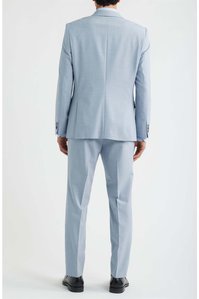 Huge Slim Fit Light Blue Mélange Suit, Alternate, color, BLUE
