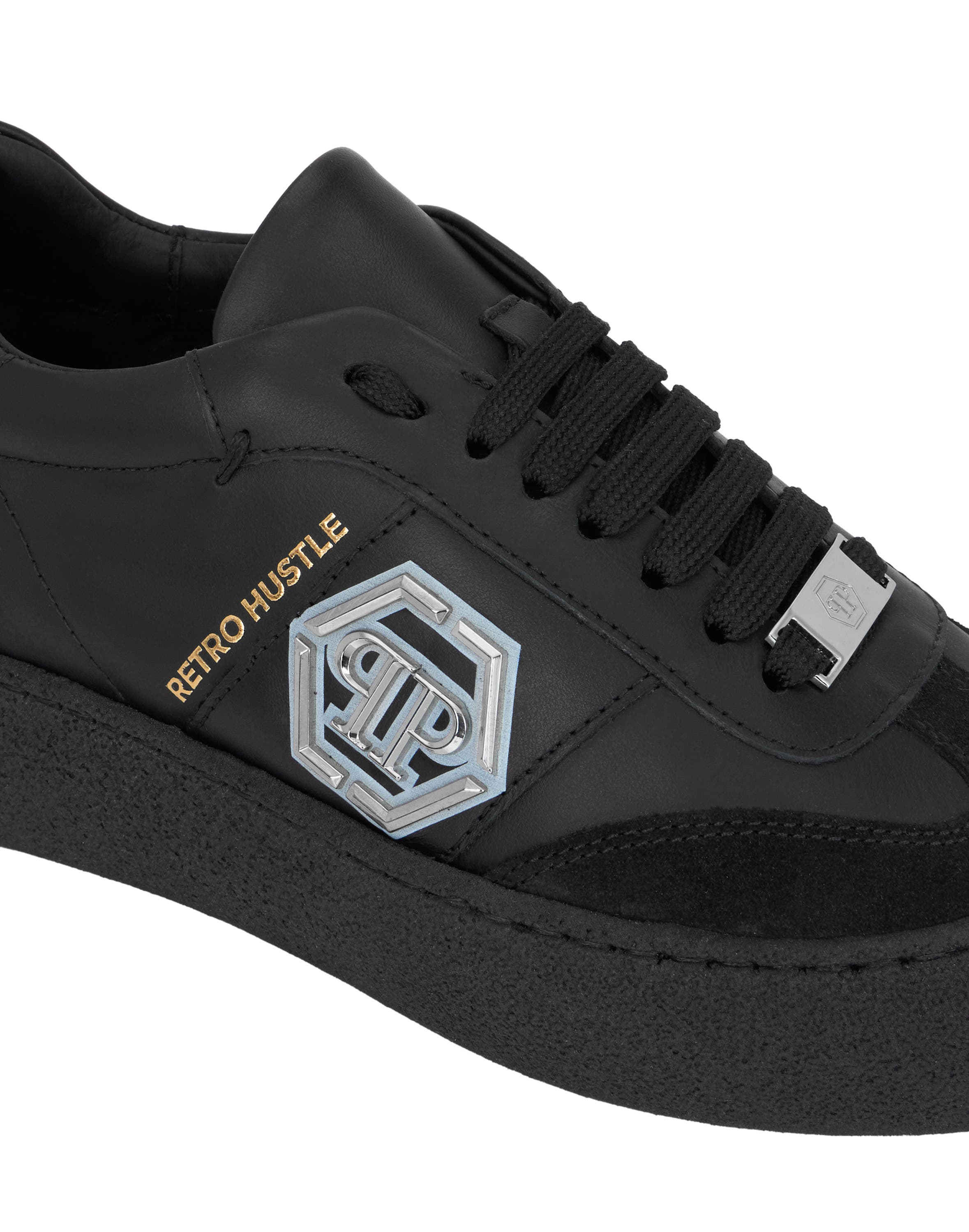 Low-Top Retro Hustle Unisex, Alternate, color, black/black