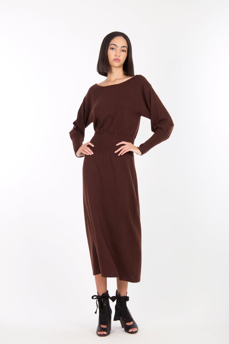 Morgan Dress, Alternate, color, Chocolate