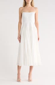 Reformation Perlette Strappy Drop Waist Midi Dress