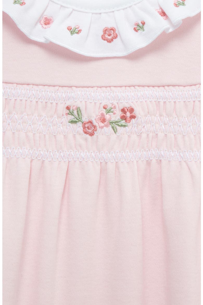Rose Ruffle Cotton Footie & Headband Set, Alternate, color, PINK