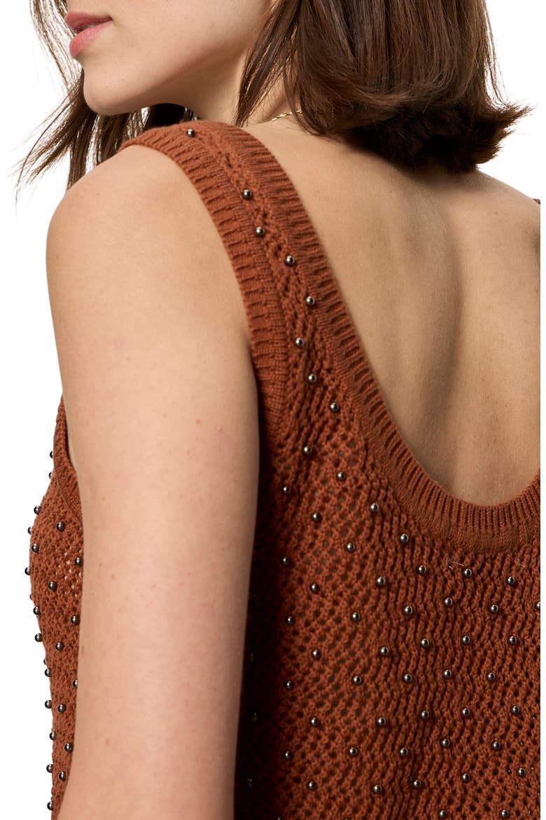 Dune Studded Cotton Tank, Alternate, color, ANCIENT CLAY