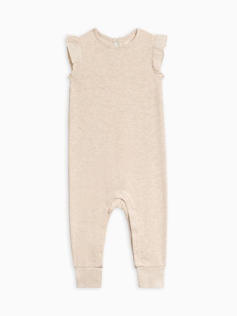 Maci Organic Waffle Flutter Tank Romper (Baby)