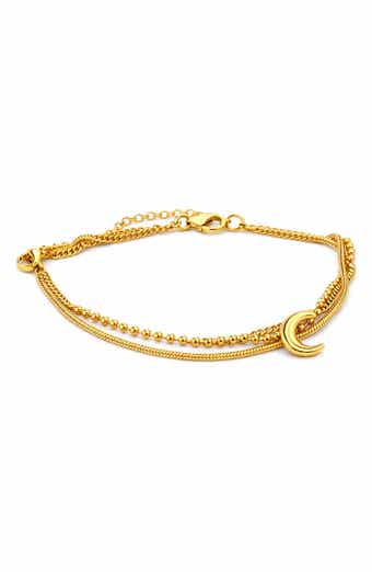 Layered Crescent Moon Bracelet