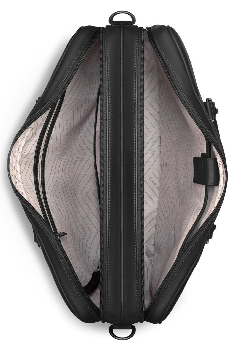 CHAMPS Onyx Leather Briefcase, Alternate, color, Black