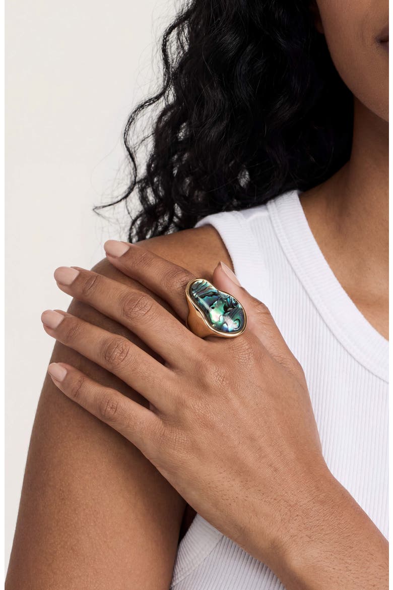 Sea Born Abalone Ring, Alternate, color, GOLD