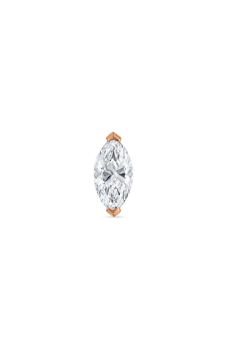 MARIA TASH Marquise Diamond Single Stud Earring, Main, color, Rose Gold
