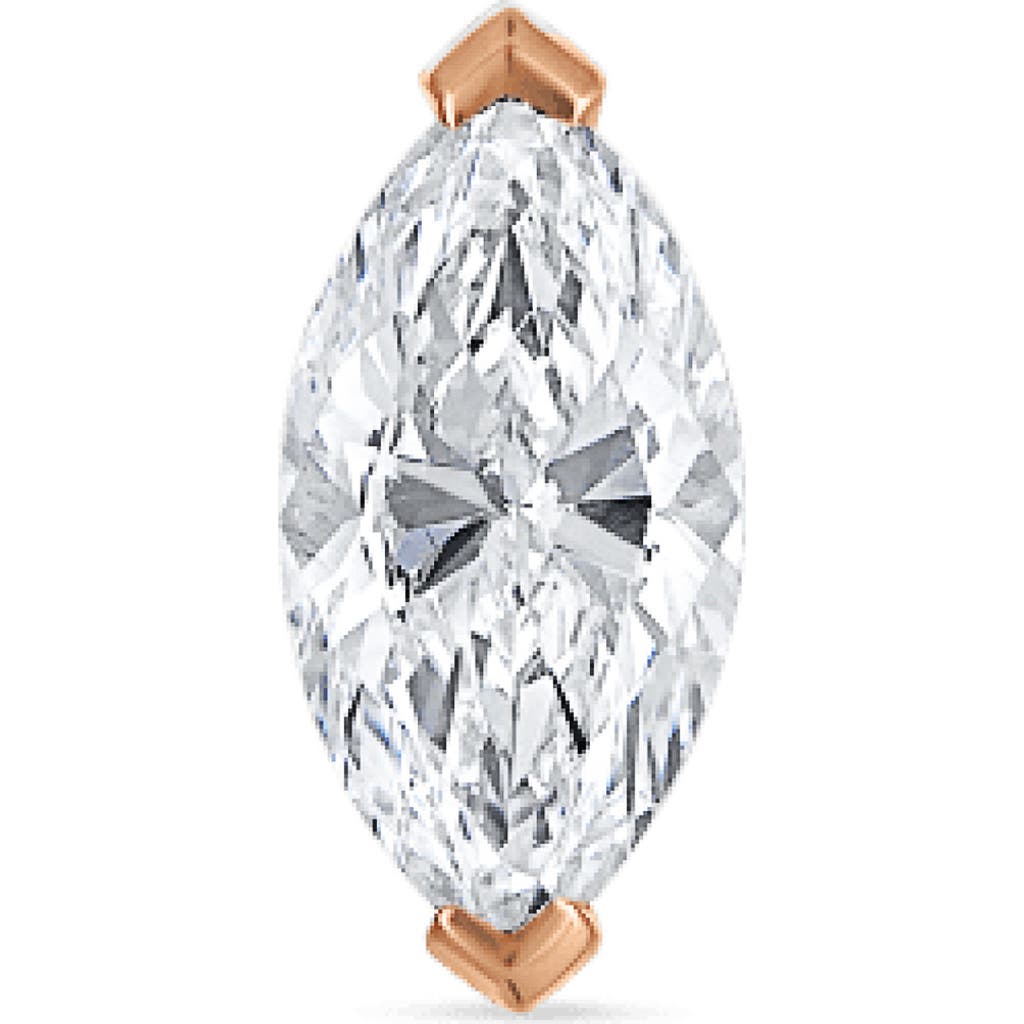 Maria Tash Marquise Diamond Single Stud Earring In Metallic
