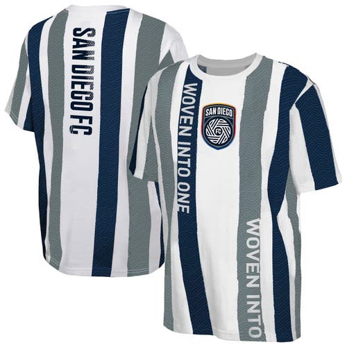 Outerstuff Kids'  Youth White San Diego Fc High Stepping T-shirt In Blue