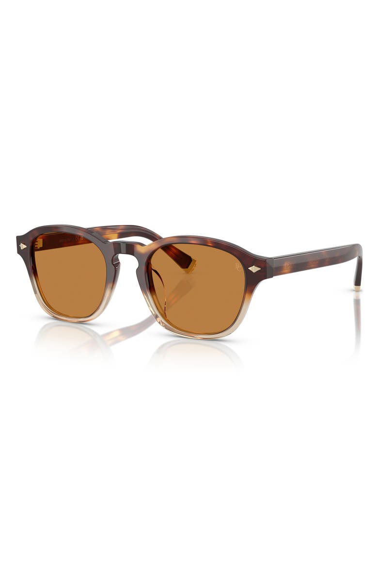 Brunello Cucinelli 50mm Square Sunglasses, Alternate, color, Havana / Crystal / Pecan
