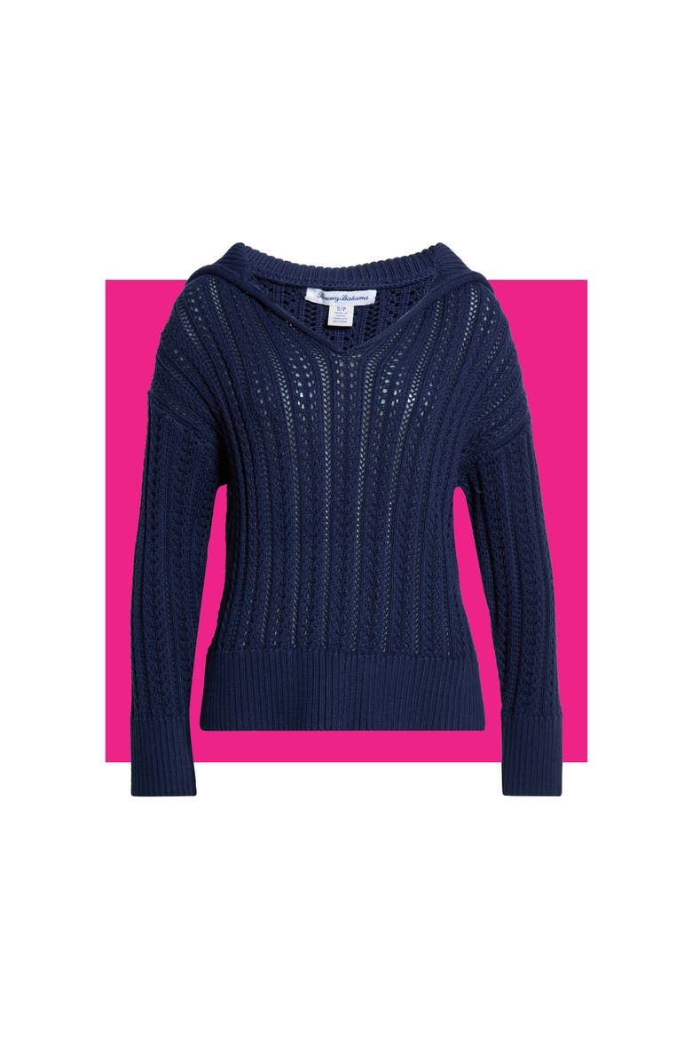 Zoe Sailor Collar Sweater, Main, color, COASTLINE