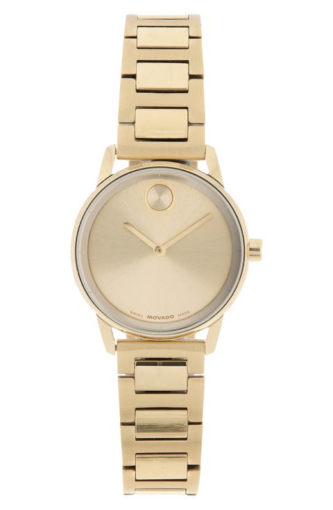 Bold Echo Leather Strap Watch, 30mm