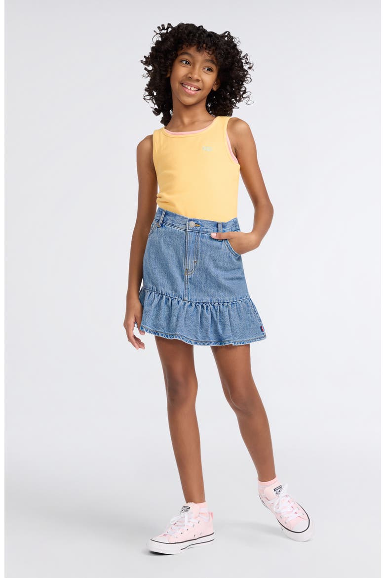 Kids' Flounce Denim Skirt, Alternate, color, REACH FOR THE STARS