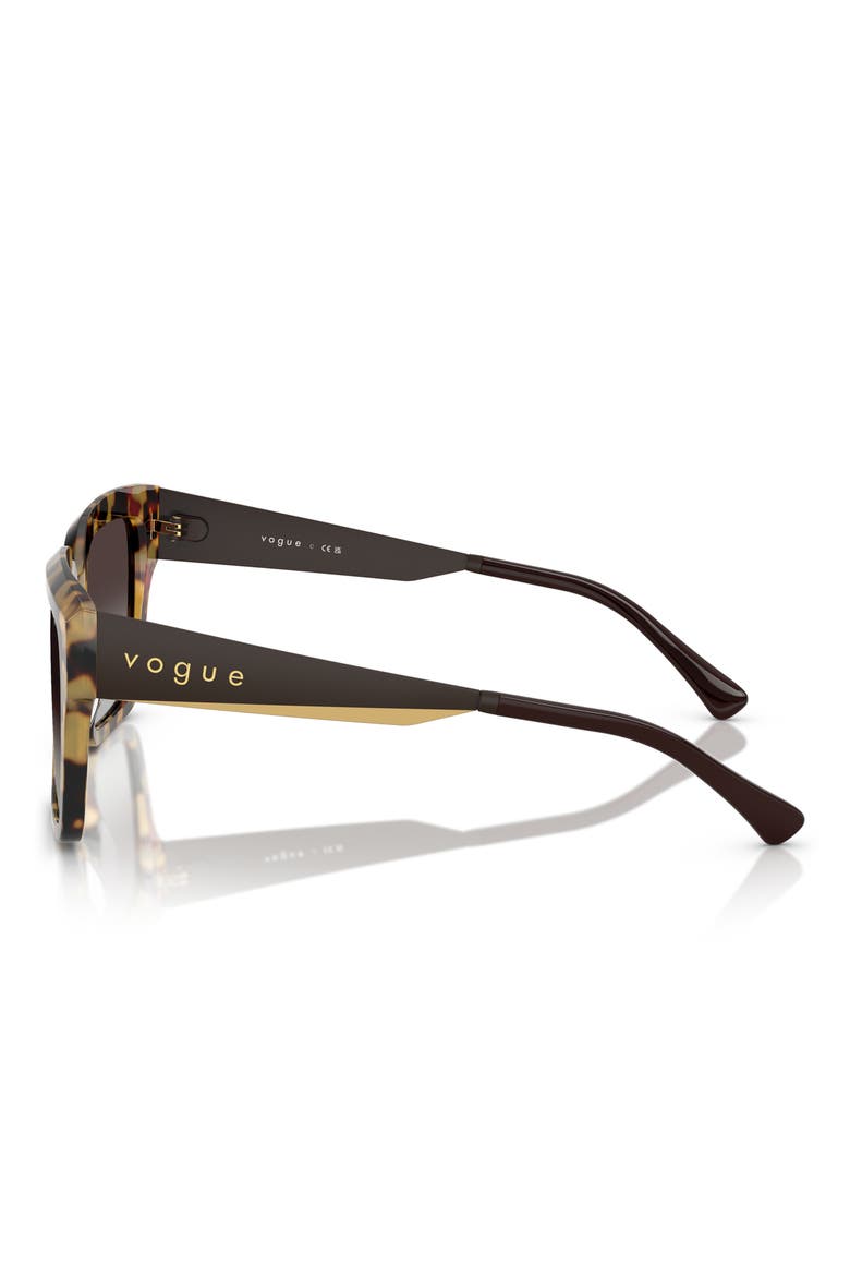 54mm Square Sunglasses, Alternate, color, YELLOW TORTOISE
