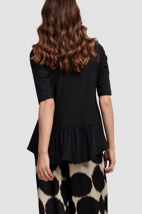 ALEMBIKA ALEMBIKA SERENE PRINT MIXED MEDIA PEPLUM TOP