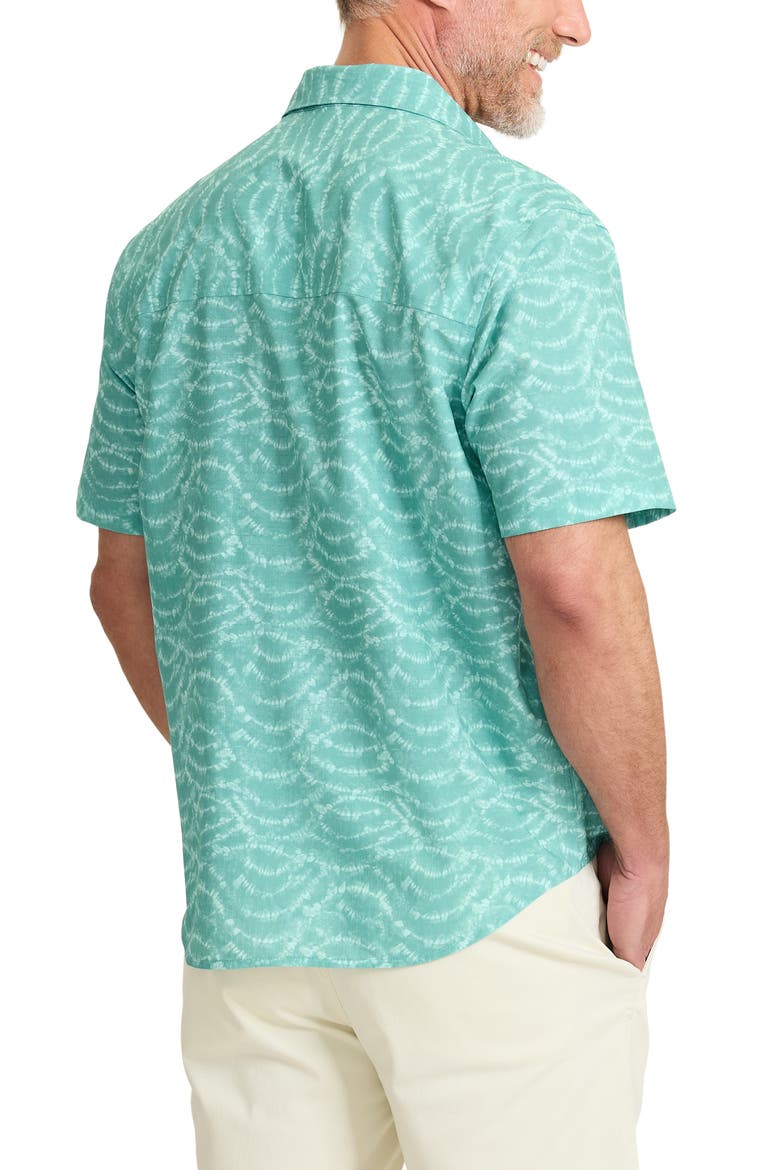Bahama Coast Tidal Mist IslandZone® Short Sleeve Button-Up Shirt, Alternate, color, AQUIFER