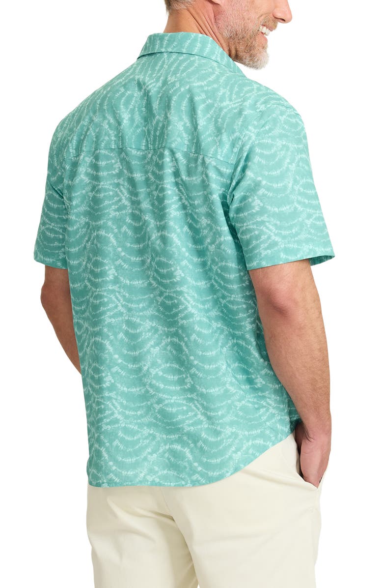 Tommy Bahama Bahama Coast Tidal Mist IslandZone<sup>®</sup> Short Sleeve Button-Up Shirt, Alternate, color, Aquifer