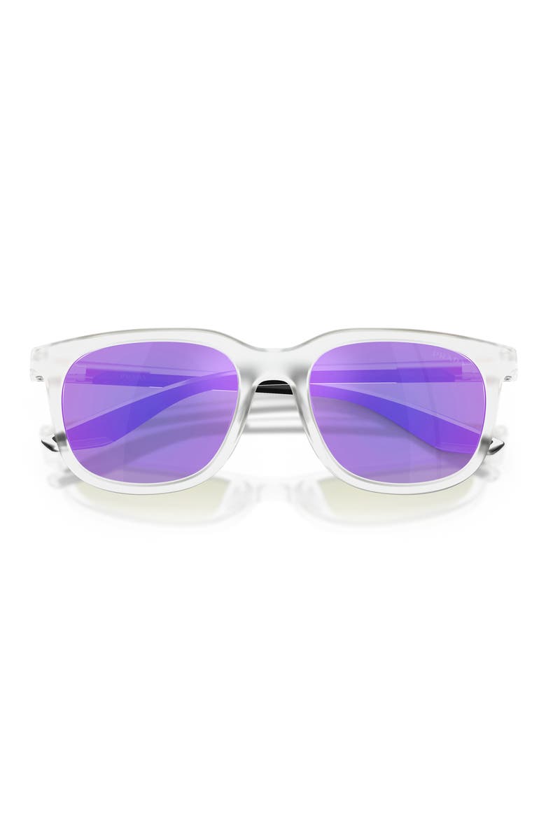 54mm Pillow Sunglasses, Alternate, color, MATTE / DARK GREY/ VIOLET