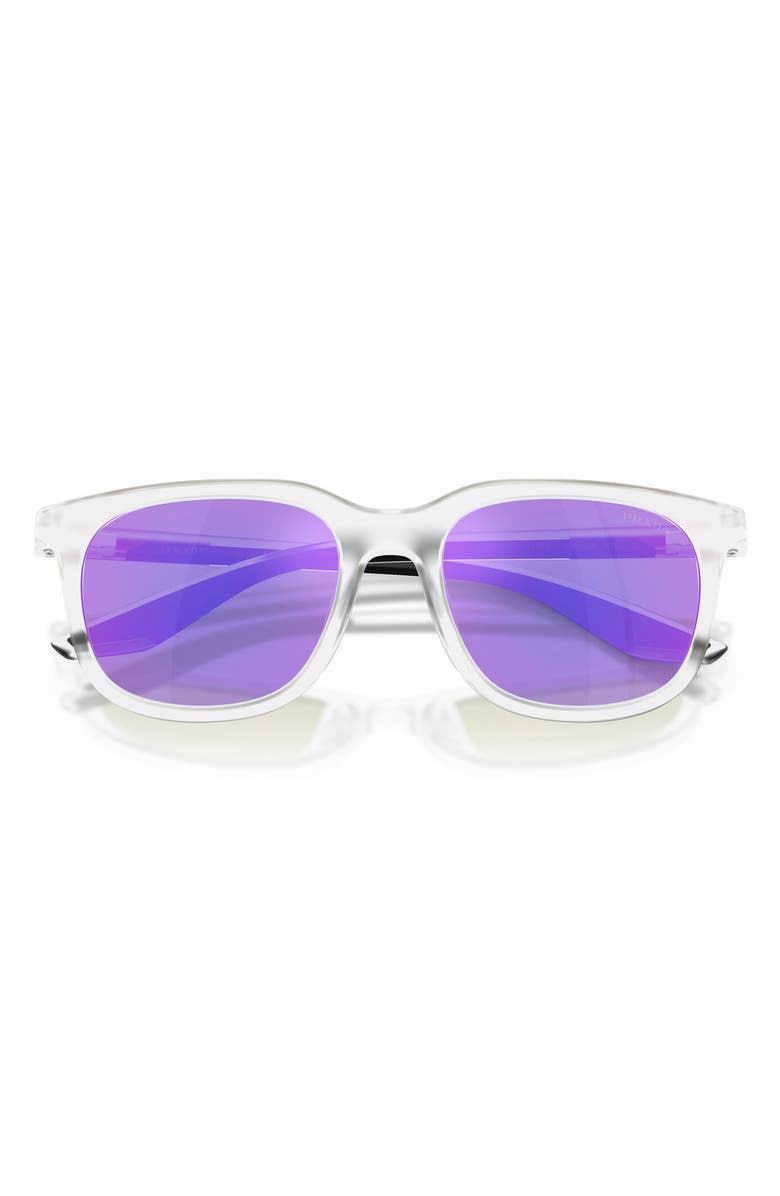 Prada Linea Rossa 54mm Pillow Sunglasses, Alternate, color, Matte / Dark Grey/ Violet