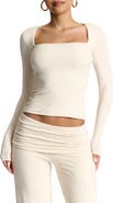 Naked Wardrobe Square Neck Crop Top