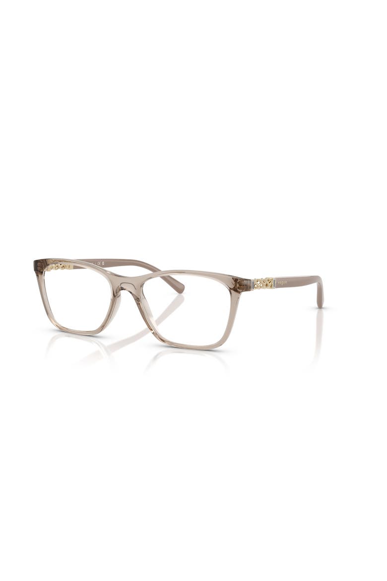 53mm Rectangle optical glasses, Main, color, Brown