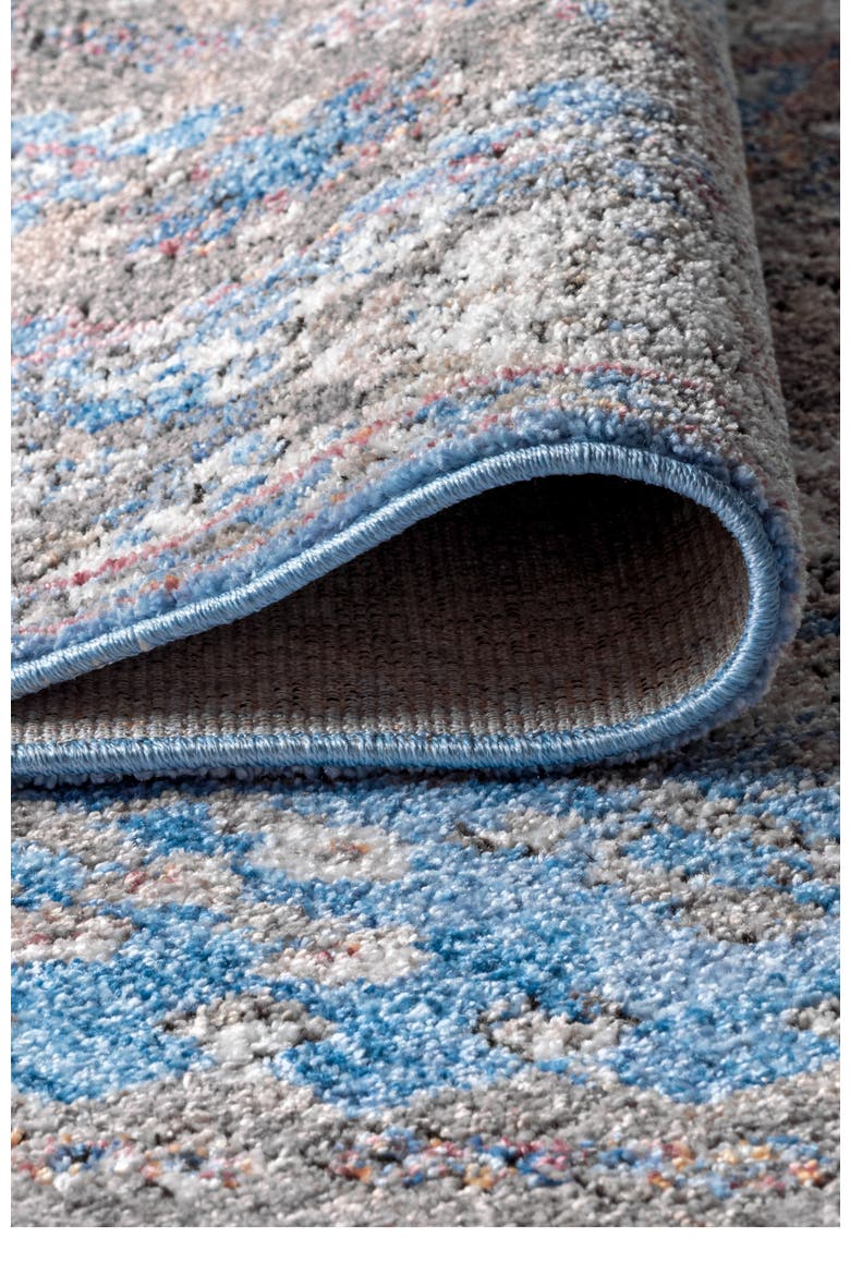Kesan Vintage Medallion Area Rug, Alternate, color, Turquoise/Gray