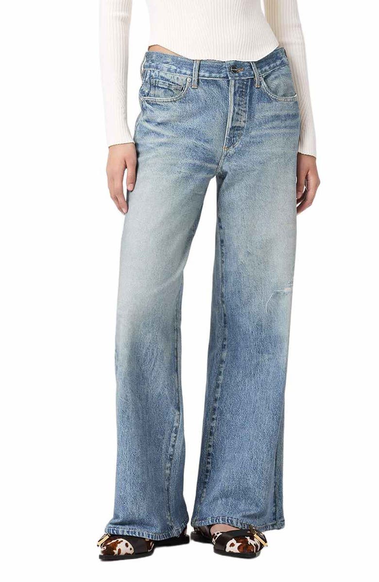AllSaints Kai Terry Trousers, Main, color, Illusion Indigo
