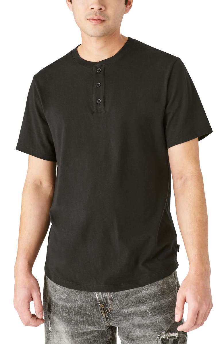 Lucky Brand Short Sleeve Pima Cotton Henley, Main, color, 