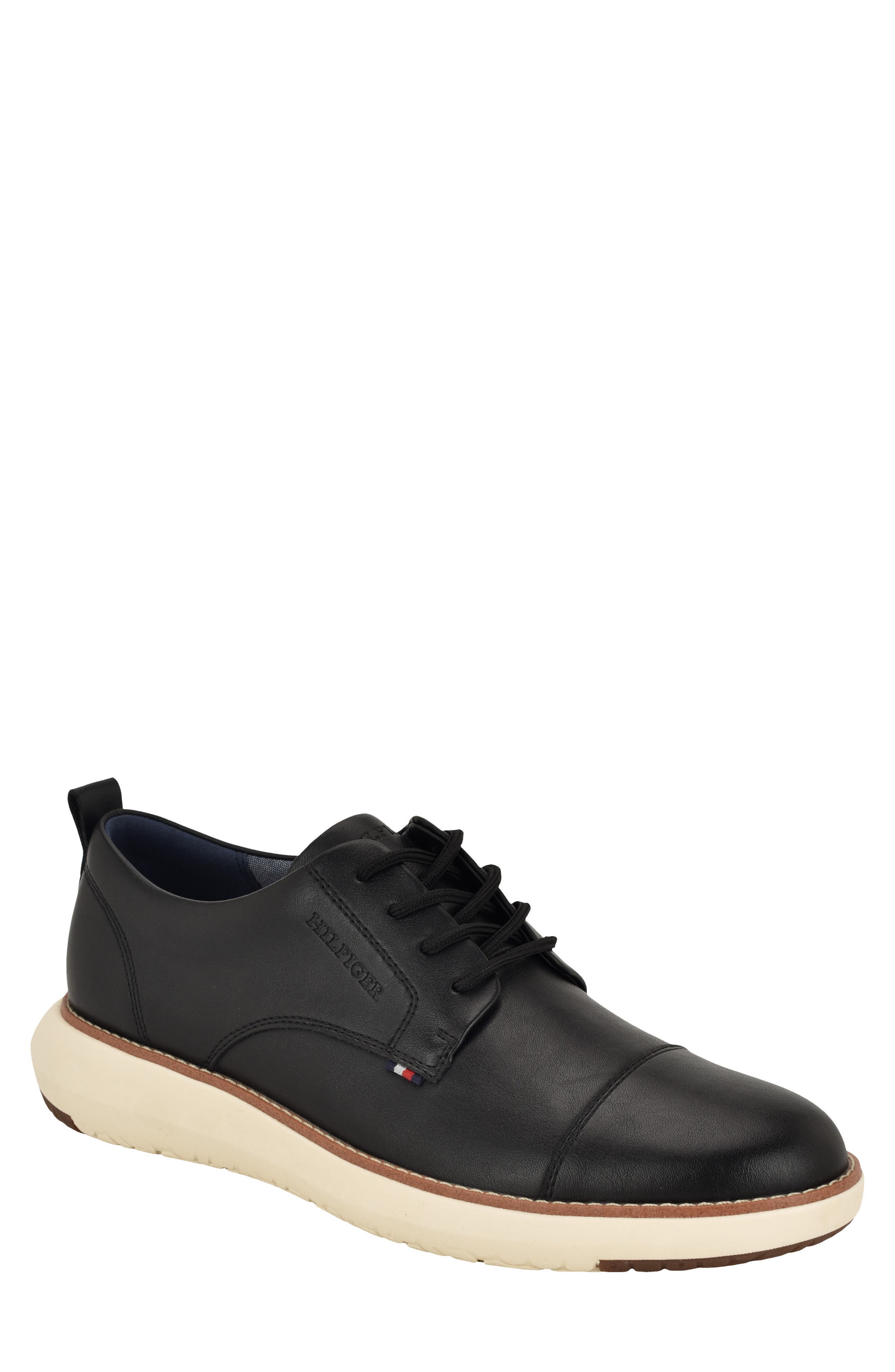 Tommy Hilfiger <p>Fader Faux Leather Cap Toe Derby (Men)</p>