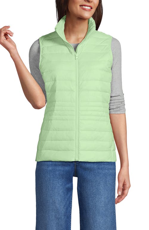 Lands' End Wanderweight Packable Ultralight Down Vest In Icy Mint Green