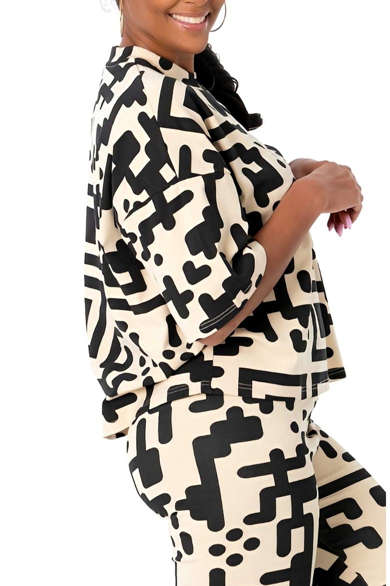 Print Oversized T-Shirt, Alternate, color, CREAM