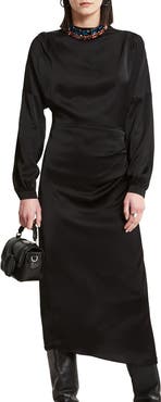 ottod'Ame Viscose long dress with long sleeves