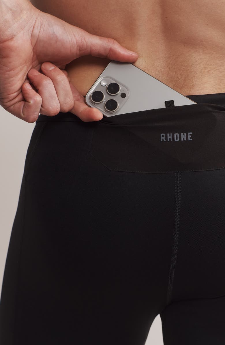 Rhone Thermal Run Fleece Tights, Alternate, color, Black